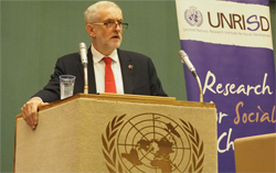 “Putting Social Justice Front and Centre”: Jeremy Corbyn Speaks on UNRISD Panel with ITC’s Arancha Gonzalez and UNITAR’s Nikhil Seth