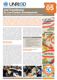 Just Transition(s) to Low-Carbon Development—A Workshop of the Just Transition Research Collaborative