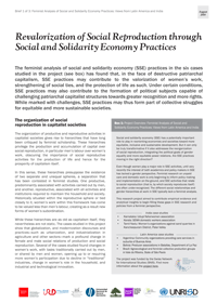 Revalorization of Social Reproduction through Social and Solidarity Economy Practices