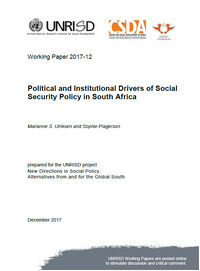 Political and Institutional Drivers of Social Security Policy in South Africa